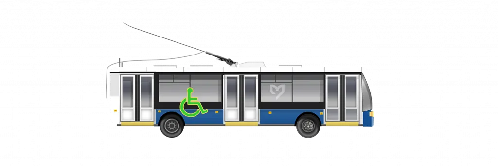 trolleybus red color, electric transport, eco-friendly png